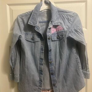 Barbie Light Blue Denim Jacket with Pink Logo